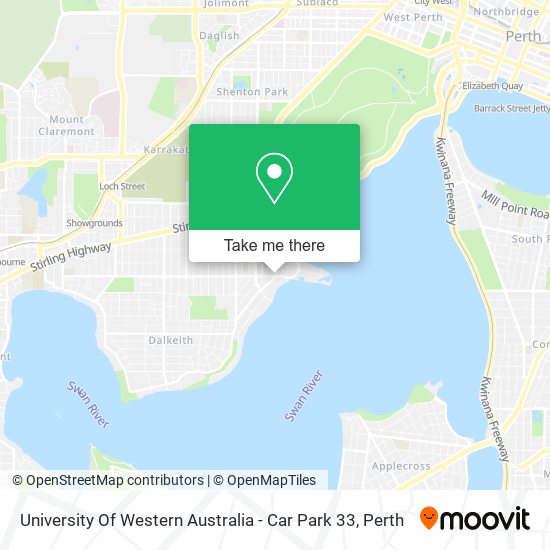 Mapa University Of Western Australia - Car Park 33