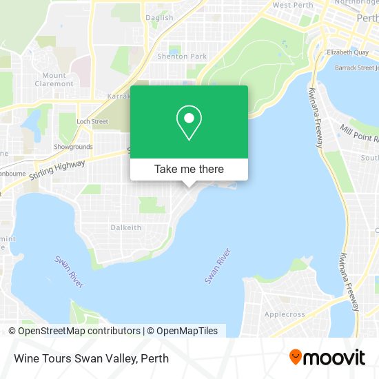 Wine Tours Swan Valley map