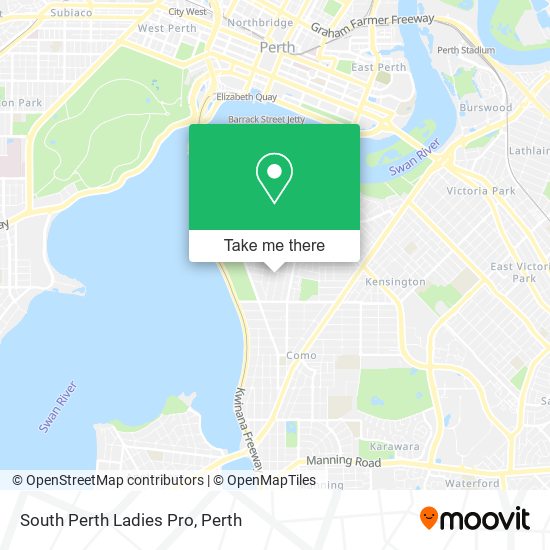 Mapa South Perth Ladies Pro