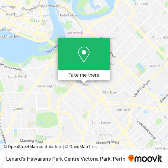 Mapa Lenard's-Hawaiian's Park Centre Victoria Park