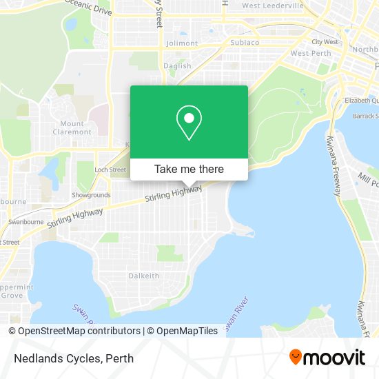 Nedlands Cycles map