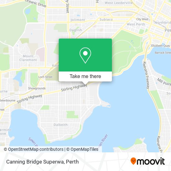 How to get to Canning Bridge Superwa in Nedlands by bus or train?