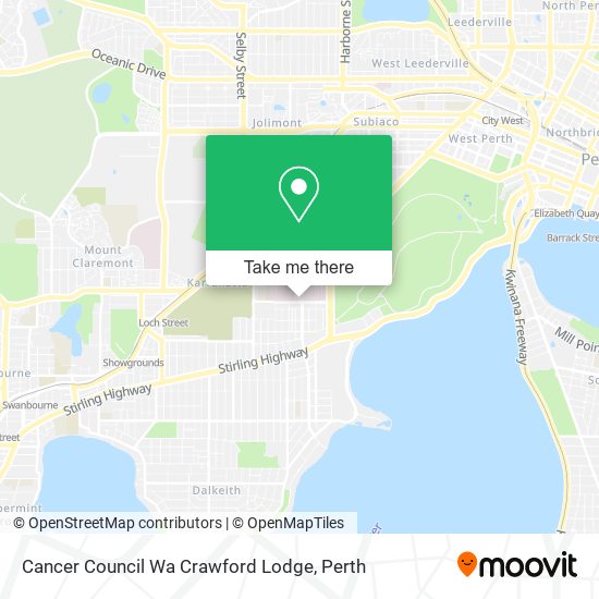 Cancer Council Wa Crawford Lodge map