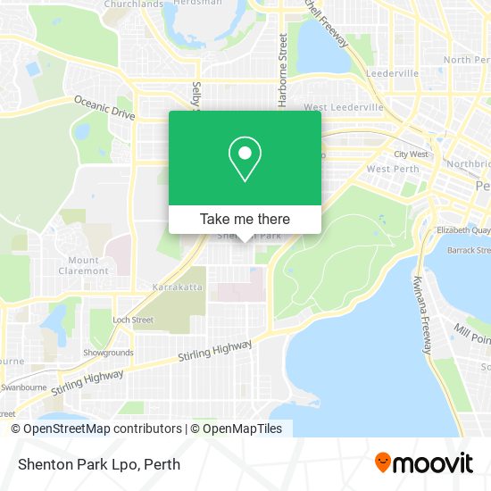 Mapa Shenton Park Lpo