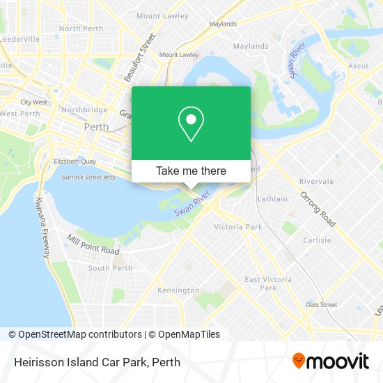 Heirisson Island Car Park map