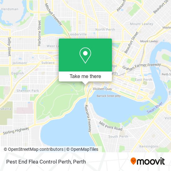 Pest End Flea Control Perth map