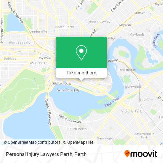 Personal Injury Lawyers Perth map