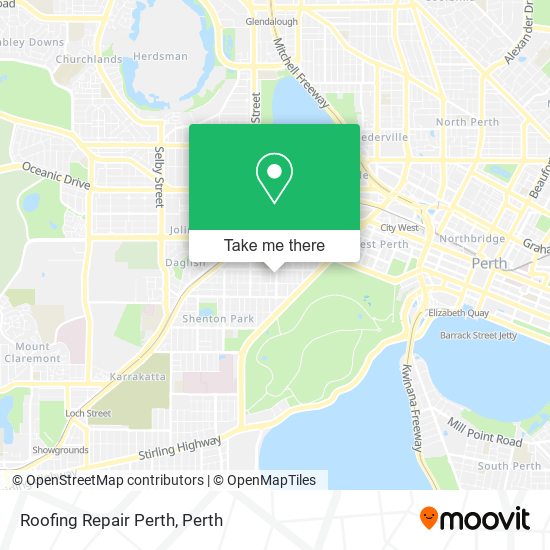 Roofing Repair Perth map