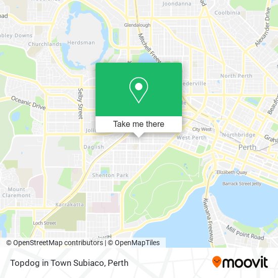Topdog in Town Subiaco map