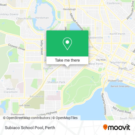 Subiaco School Pool map