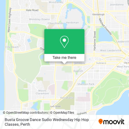 Busta Groove Dance Sudio Wednesday Hip Hop Classes map