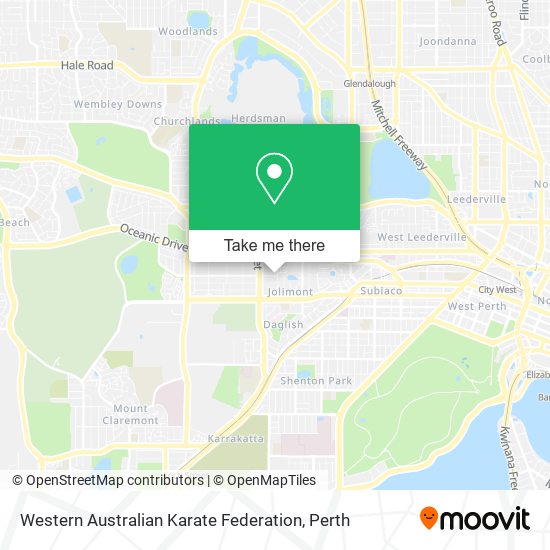 Western Australian Karate Federation map