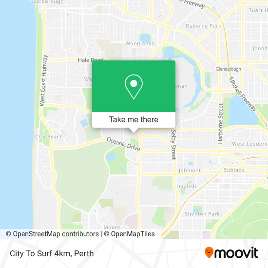 Mapa City To Surf 4km