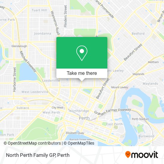 North Perth Family GP map