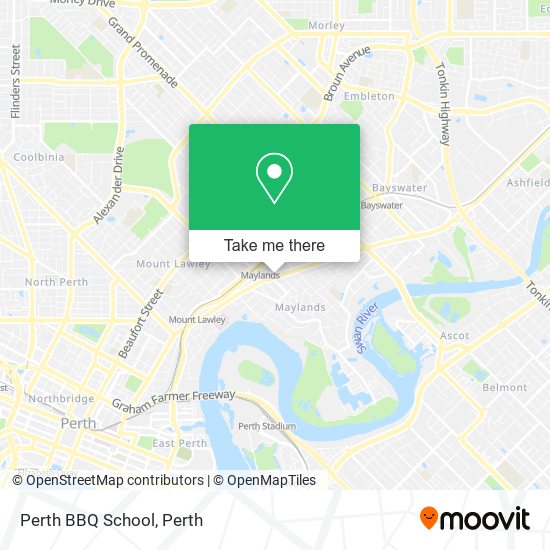 Mapa Perth BBQ School