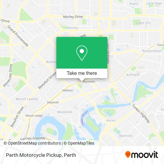 Perth Motorcycle Pickup map