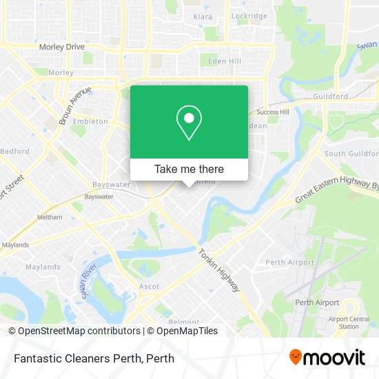 Mapa Fantastic Cleaners Perth