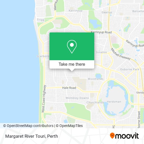 Margaret River Touri map