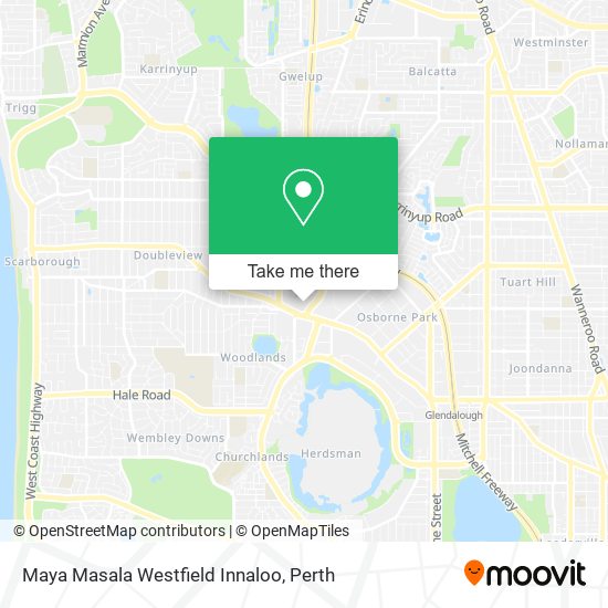 Maya Masala Westfield Innaloo map