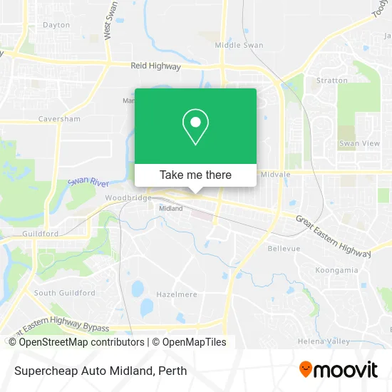 Mapa Supercheap Auto Midland