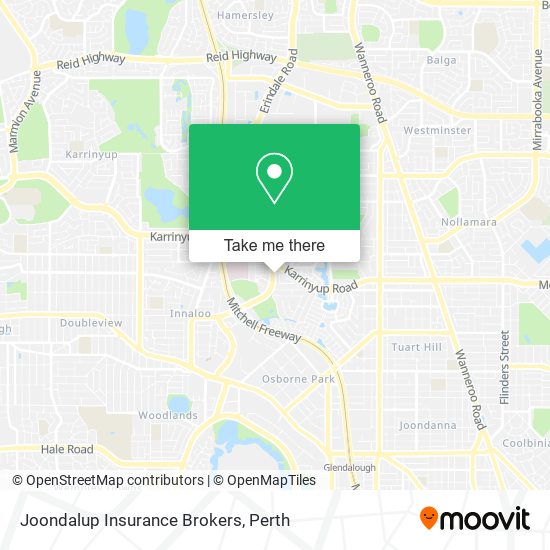 Mapa Joondalup Insurance Brokers