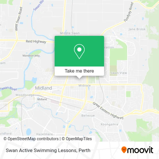 Mapa Swan Active Swimming Lessons