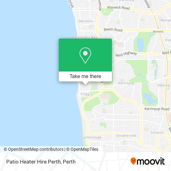 Mapa Patio Heater Hire Perth