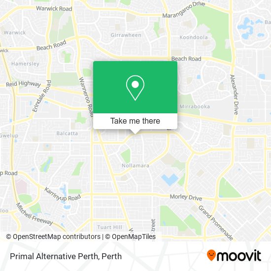 Mapa Primal Alternative Perth