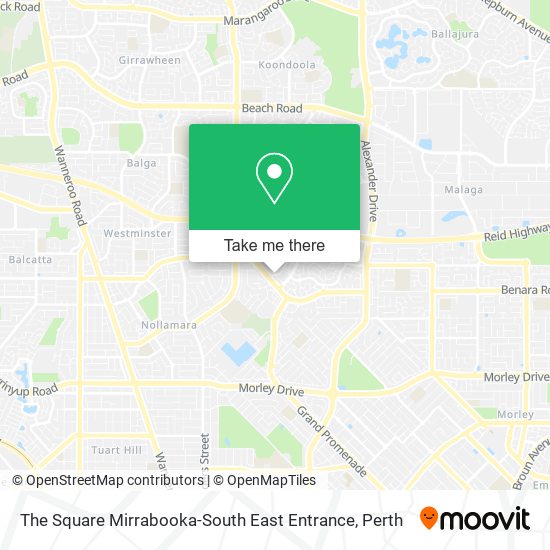 The Square Mirrabooka-South East Entrance map