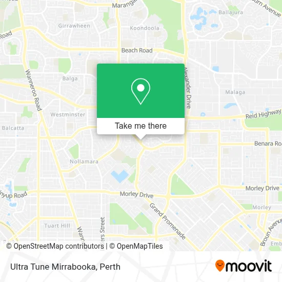 Mapa Ultra Tune Mirrabooka