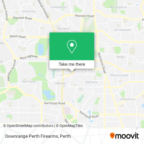 Mapa Downrange Perth Firearms