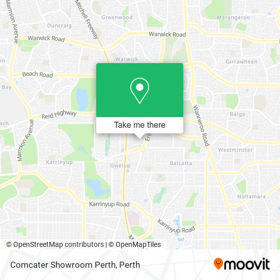 Comcater Showroom Perth map