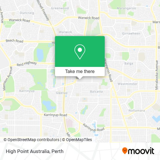 High Point Australia map