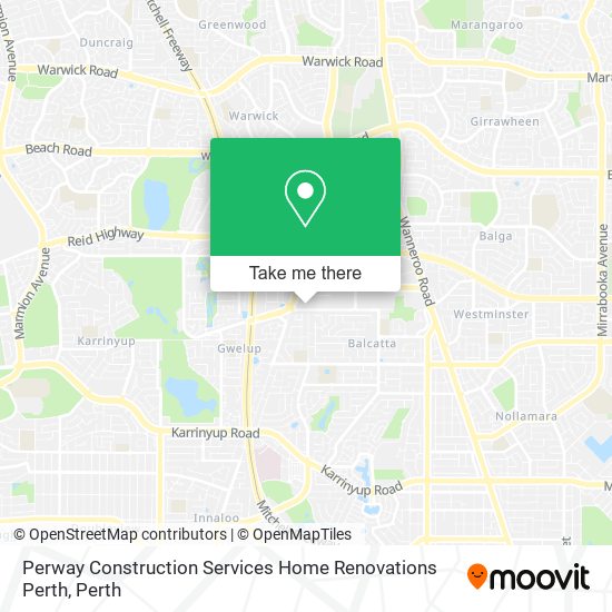Perway Construction Services Home Renovations Perth map