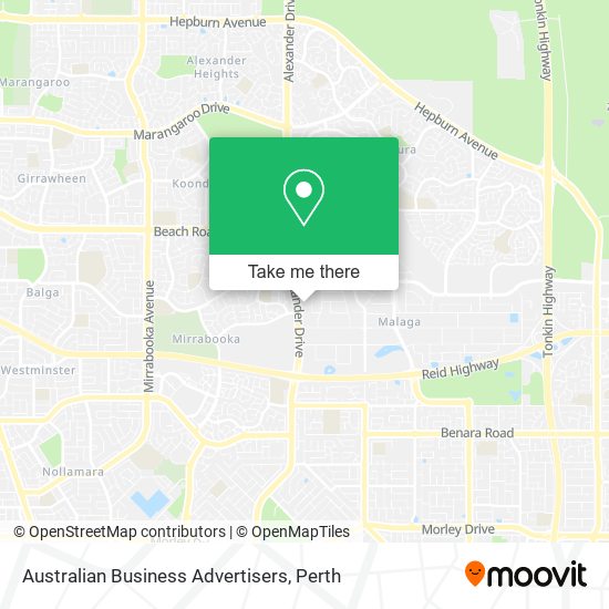 Mapa Australian Business Advertisers