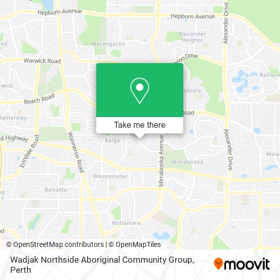 Mapa Wadjak Northside Aboriginal Community Group