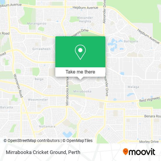 Mapa Mirrabooka Cricket Ground