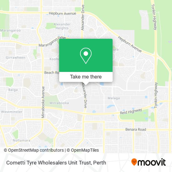 Cometti Tyre Wholesalers Unit Trust map