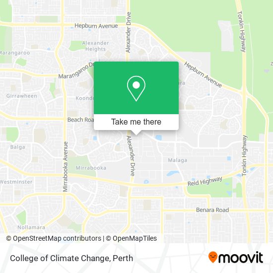 College of Climate Change map