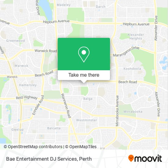 Bae Entertainment DJ Services map