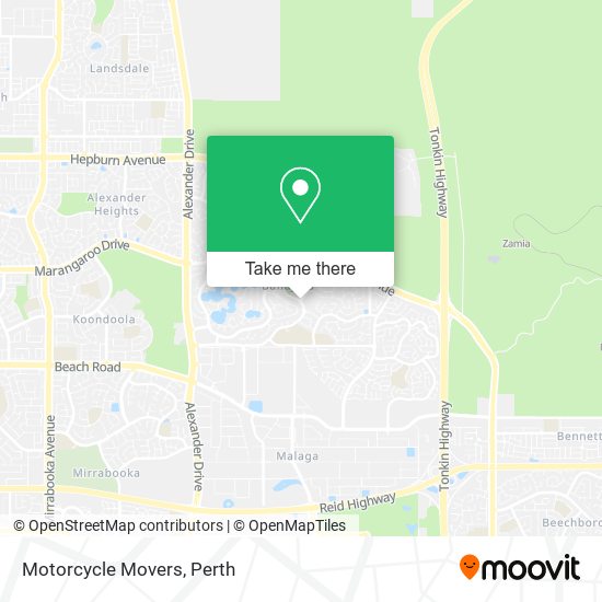 Motorcycle Movers map