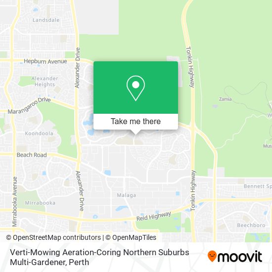 Mapa Verti-Mowing Aeration-Coring Northern Suburbs Multi-Gardener