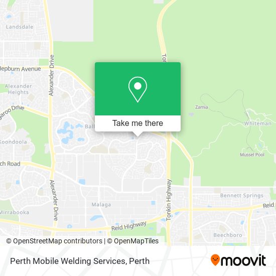 Mapa Perth Mobile Welding Services