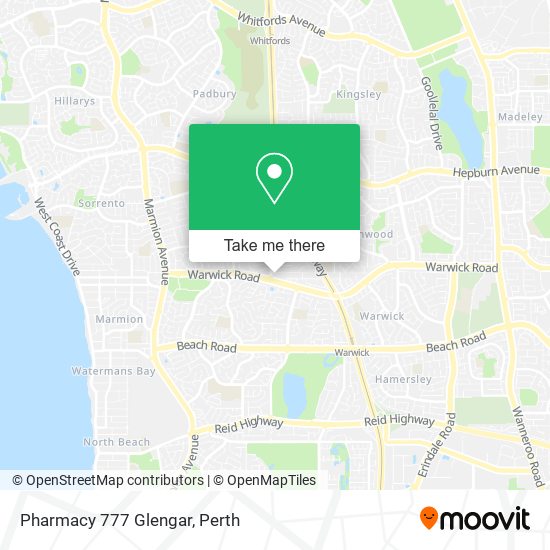Mapa Pharmacy 777 Glengar