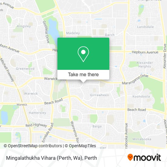 Mapa Mingalathukha Vihara (Perth, Wa)