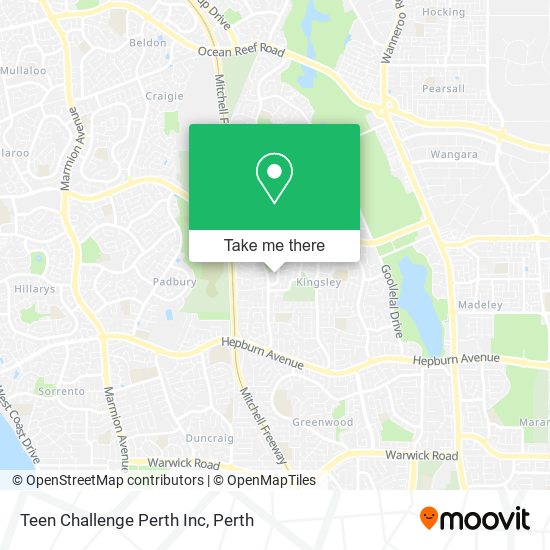 Teen Challenge Perth Inc map