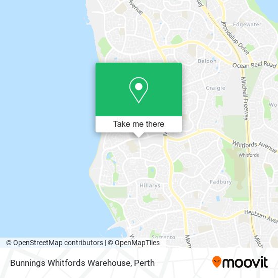 Bunnings Whitfords Warehouse map