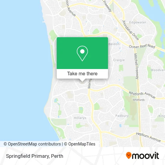 Mapa Springfield Primary