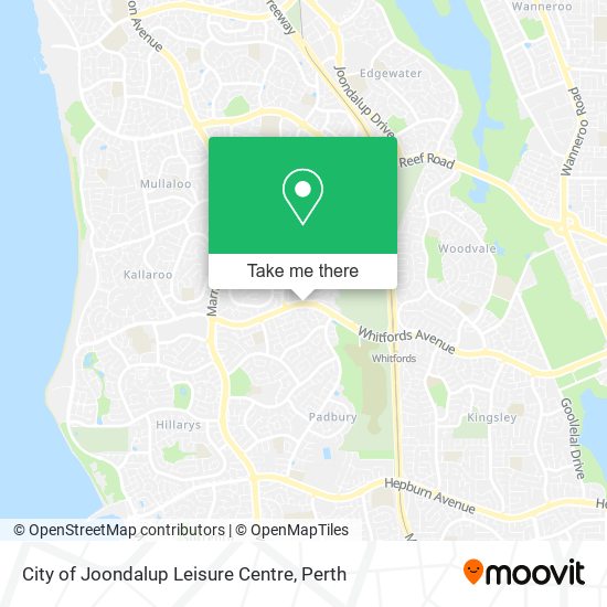 City of Joondalup Leisure Centre map