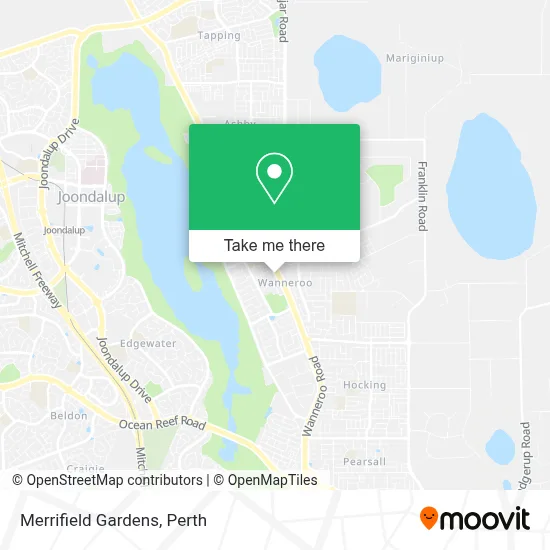 Mapa Merrifield Gardens